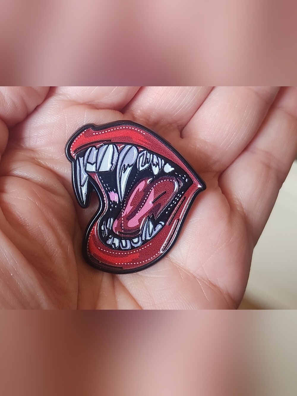 π§ββοΈπ©Έ Vampire Fangs Enamel Pin - Picture 2 of 3